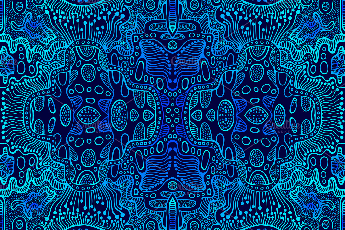Deep blue ornament, a Decorative Illustration by Space_Oleandr (Photo 1 of 2)