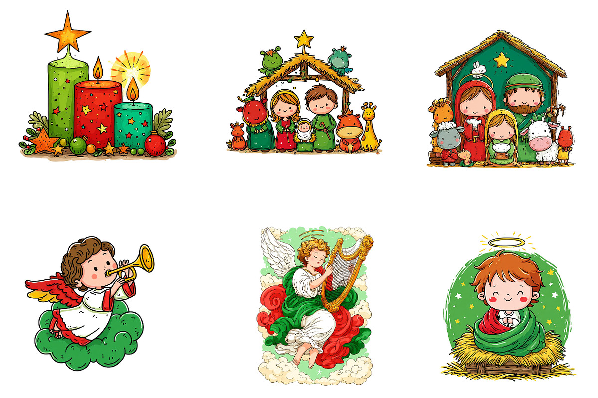 Christian Christmas Nativity Bundle, an Illustration by CreationArt (Photo 2 of 6)