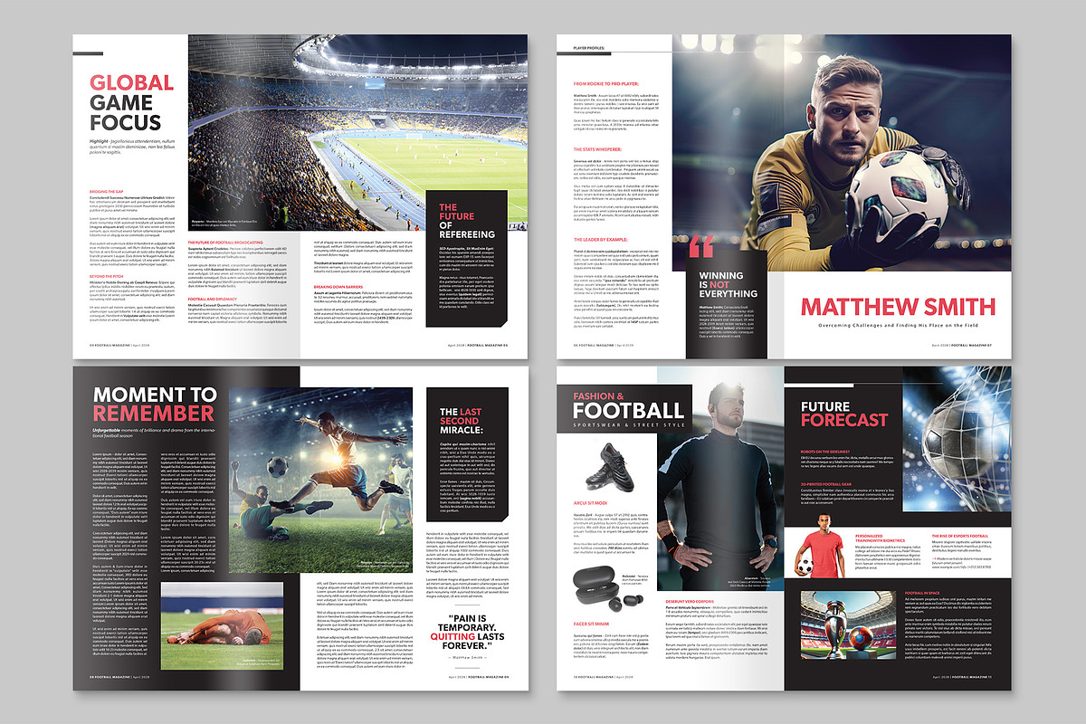 Soccer Football Sports Magazine, a Magazine Template by BrandPacks (Photo 3 of 5)