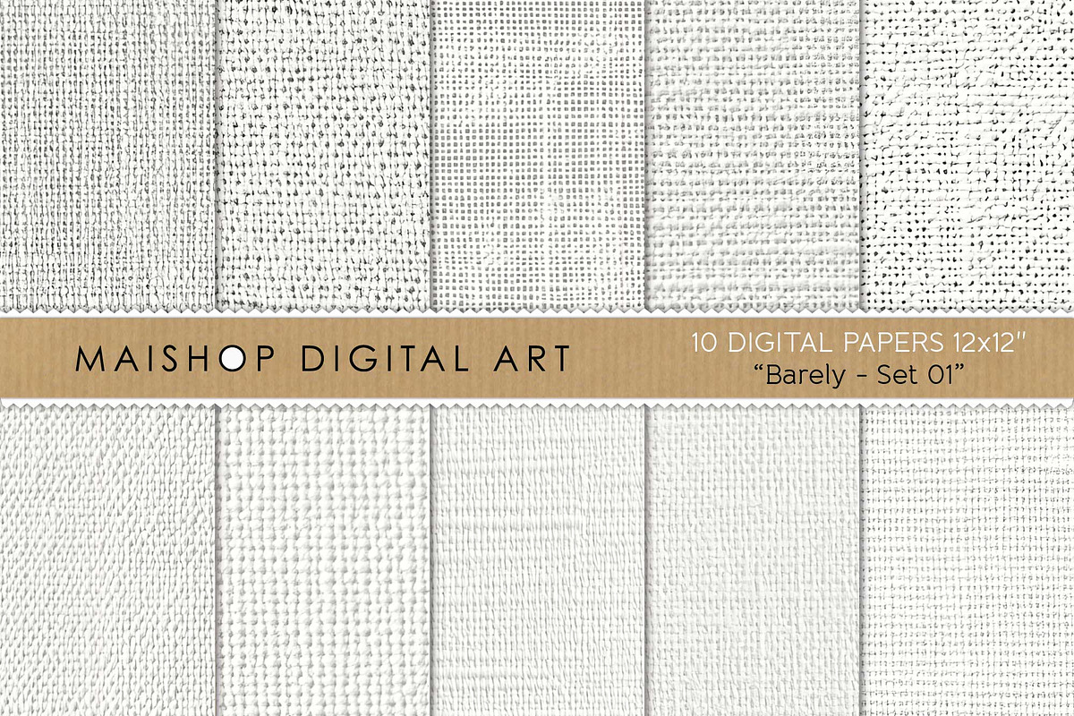Warm White Linen & Cotton Textures, a Texture Graphic by Maishop (Photo 1 of 4)