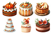 Autumn Cake Clipart Bundle, an Illustration by Daily.Designs (Thumbnail 4 of 5)