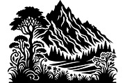 Black Nature & Wildlife Art Bundle, an Object Graphic by Designer_Momina (Thumbnail 6 of 13)