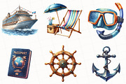 Cruise Adventure Summer Clipart, an Illustration by OK Design (Thumbnail 3 of 5)