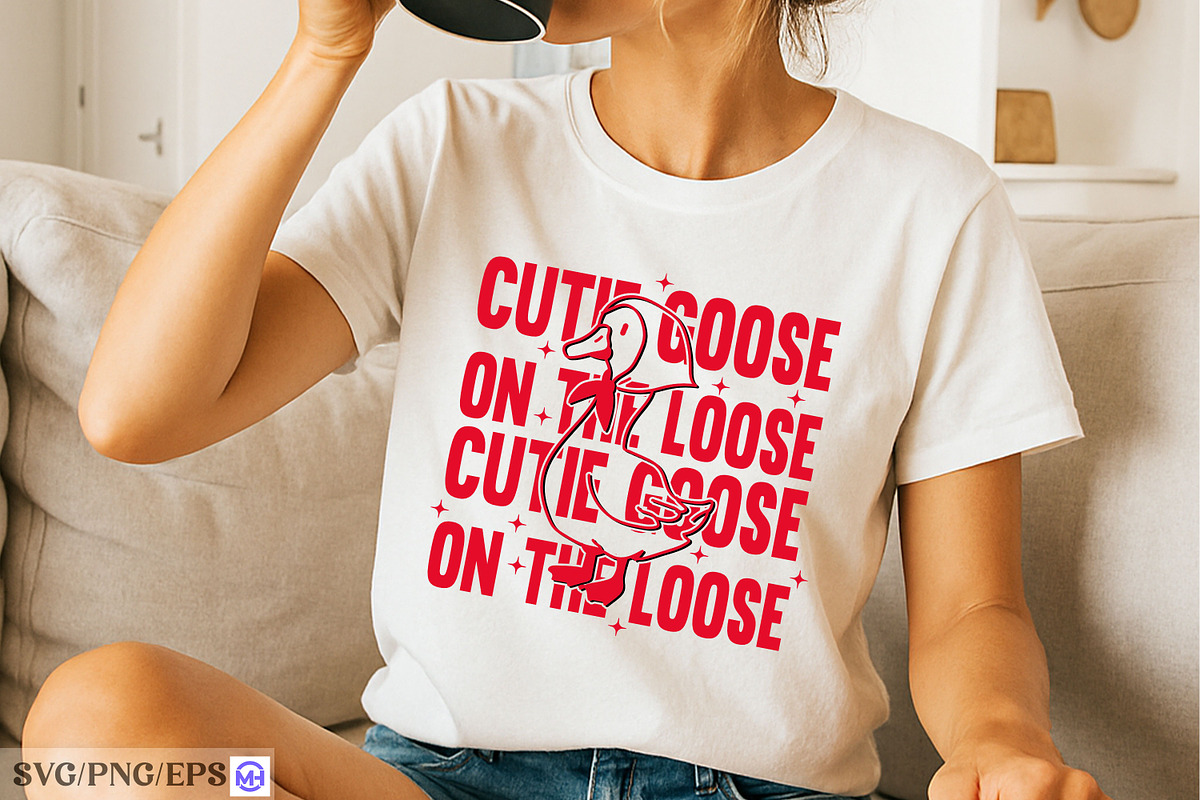 Cute Goose On The Loose SVG PNG EPS, a Graphic by mh_arif (Photo 3 of 4)