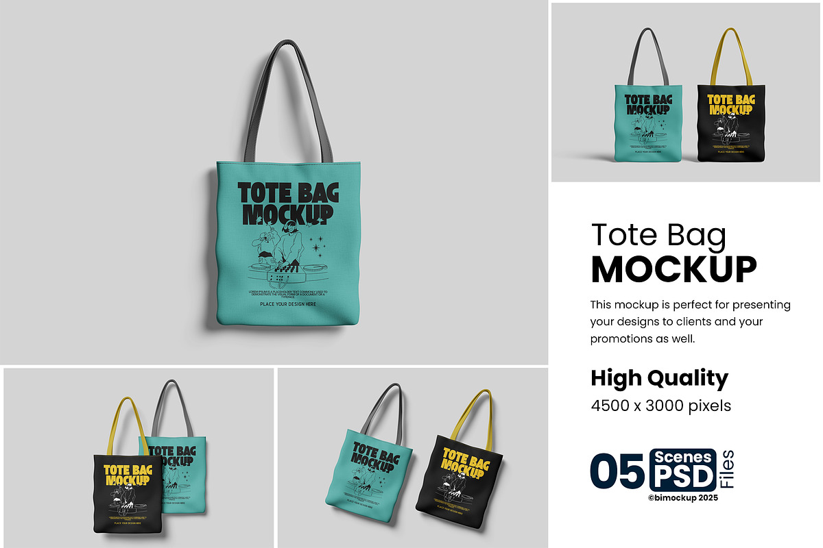 Tote Bag Mockup, a Product Mockup by bimockup (Photo 1 of 6)