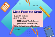 Math Worksheets 4th Grade Mixed Prob, a Graphic by shopcosm (Thumbnail 1 of 2)