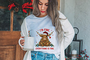 I'm Fine Everything is Fine Xmas Png, an Illustration by DreamPrint404 (Thumbnail 4 of 7)