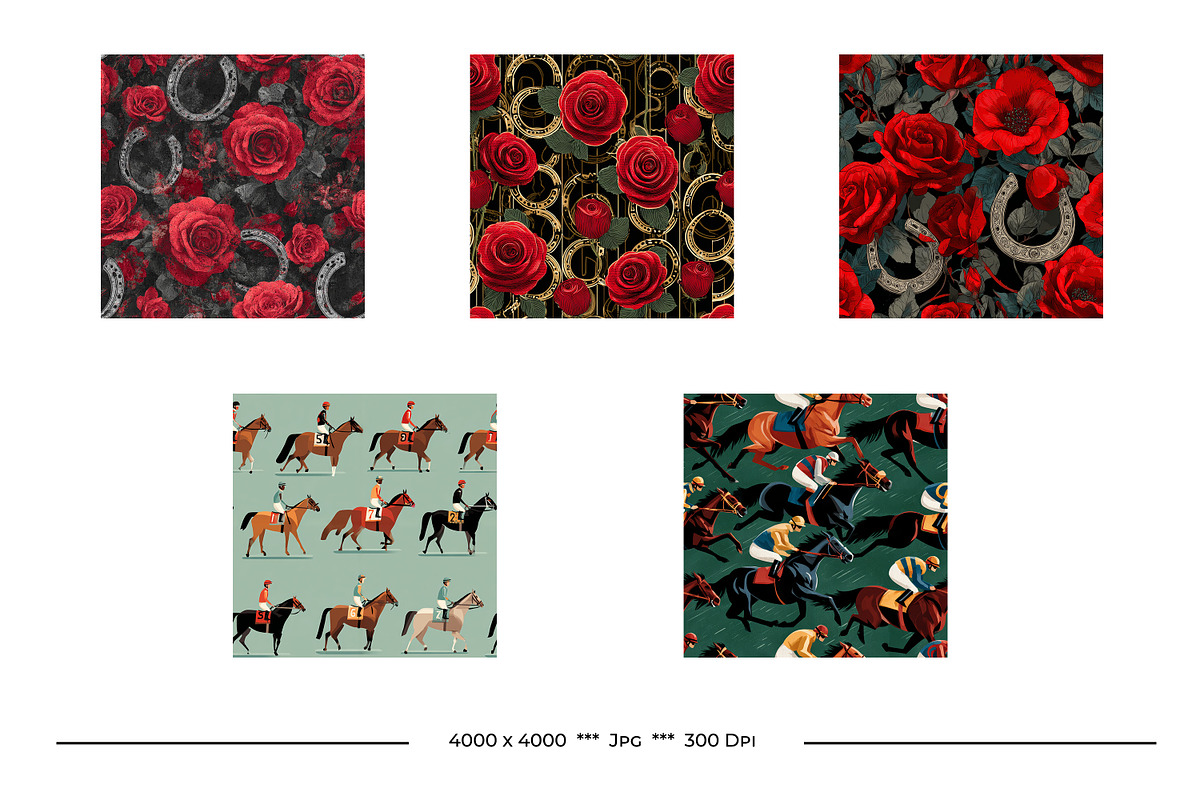 Kentucky Derby/Triple Crown, a Pattern Graphic by karenfoleyphoto (Photo 5 of 7)