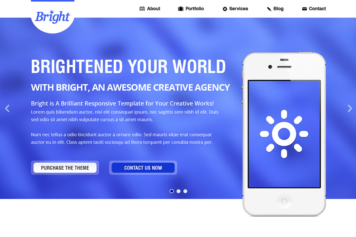 Bright - Single Page PSD Template, a Websites & App Template by Metrothemes (Photo 2 of 5)