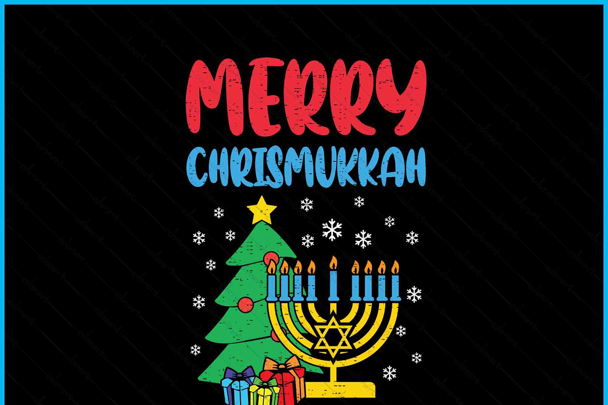 Holiday Merry Chrismukkah SVG PNG, an Object Graphic by Creativeusart (Photo 2 of 4)