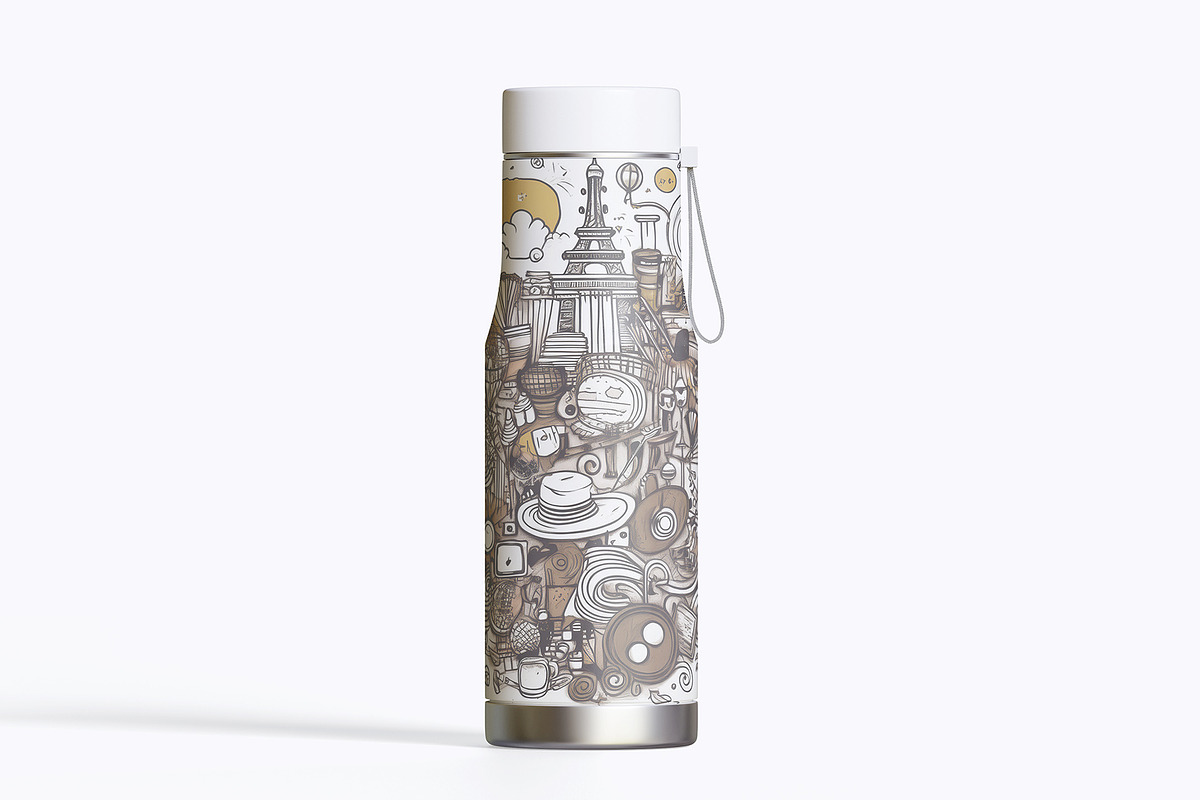 Reusable Water Bottle mockup part 01, a Packaging Mockup by Ambo Ampeng (Photo 7 of 11)