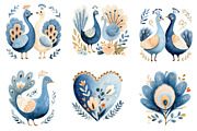 Valentine Damask Peacock Clipart, an Illustration by Designworld (Thumbnail 5 of 6)