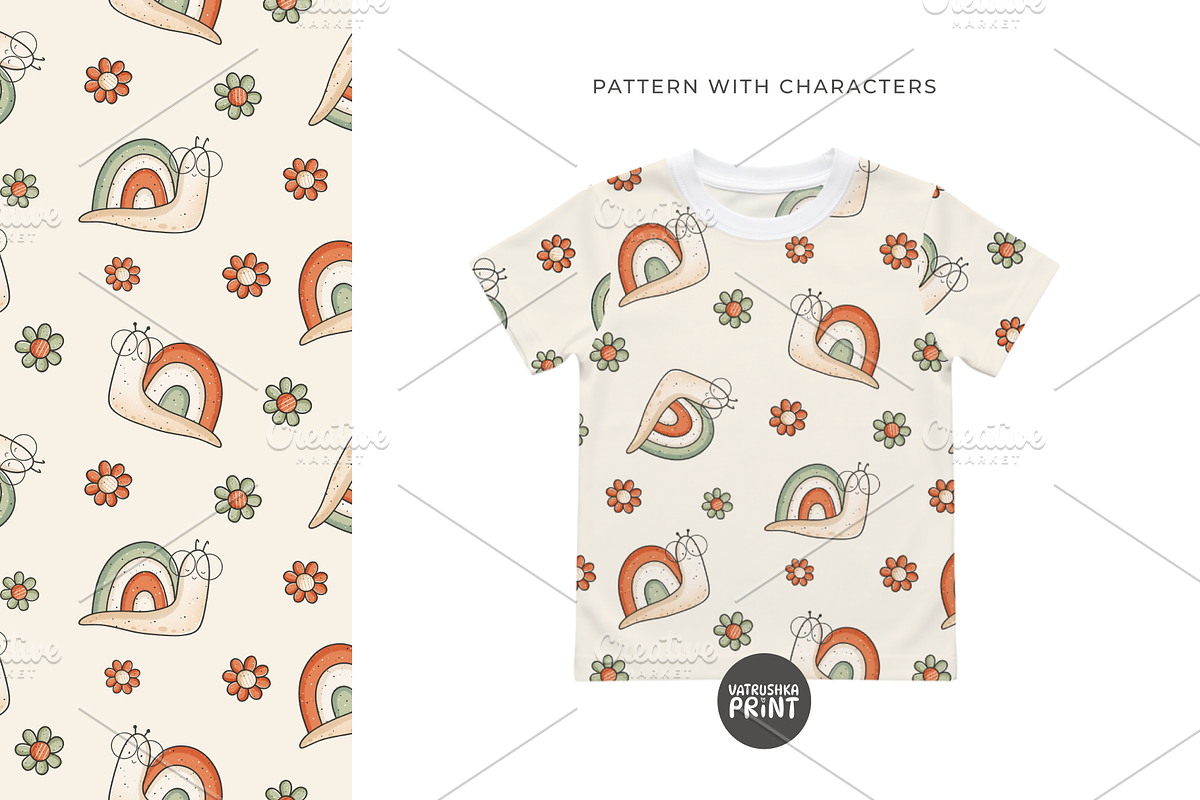 Kids pattern for summer fabrics, a Pattern Graphic by vatrushkaprint_store (Photo 3 of 6)