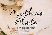 Mother's Plate - Dry Brush Font, a Handwritten Font by Sarid Ezra (Thumbnail 1 of 9)