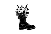 Floral Boot Silhouette Bundle, an Illustration by Gaye Art (Thumbnail 23 of 31)