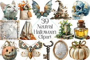 Watercolor Neutral Halloween Clipart, an Illustration by DreamPrint404 (Thumbnail 1 of 5)