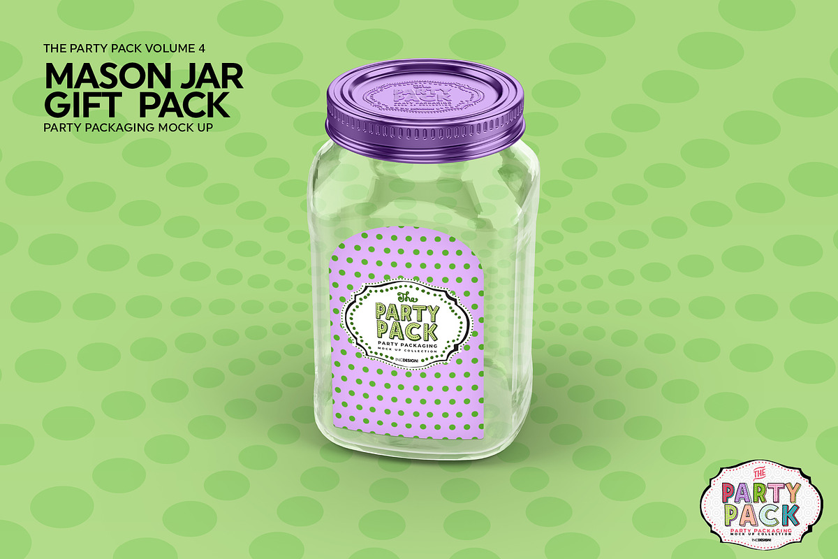 Mason Jar Gift Packaging Mockup, a Packaging Mockup by INCDesign (Photo 6 of 8)