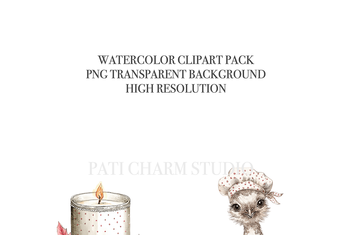 25 Thanksgiving Clipart, an Animal Illustration by Pati Charm Studio (Photo 4 of 8)
