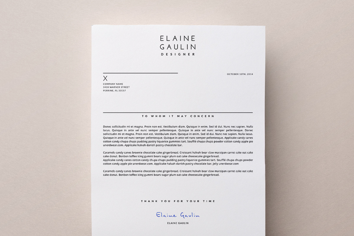 Simple Resume Design / Elaine, a Resume Template by This Paper Fox (Photo 3 of 5)