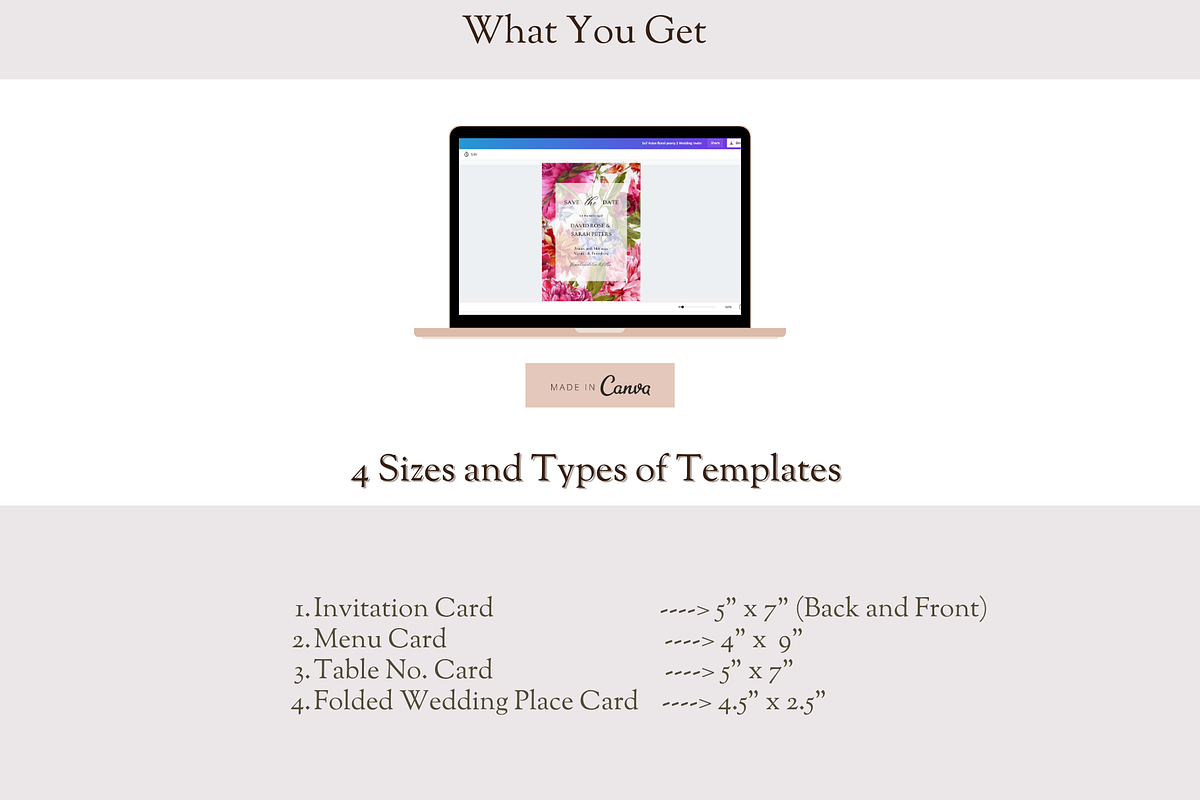 Minimalist Floral Wedding Invite -F5, an Invitation Template by YeeqsWedding (Photo 2 of 9)