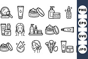 Minimalist Skincare Icons Set, an Illustration by designvectx (Thumbnail 1 of 3)