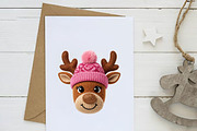 Crochet Faux Yarn Christmas Reindeer, an Illustration by Dream Creation (Thumbnail 3 of 5)