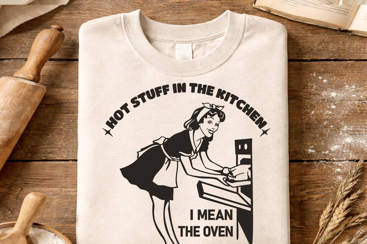 Retro Housewife SVG Funny Baking, an Object Graphic by TanchaArt (Photo 2 of 8)