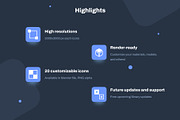 3D Recession Icon Pack, an Object 3D Model by Nate Studios (Thumbnail 2 of 8)