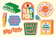 Very Font Family - Handmade Retro, a Sans Serif Font by Studio Funshop by Kelli (Thumbnail 8 of 21)