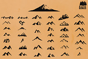 Vector Mountain Silhouettes, an Object Graphic by Roman Paslavsky (Thumbnail 3 of 6)