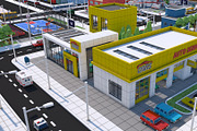 Low Poly City Town Pack, an Architecture 3D Model by multimedia4ds (Thumbnail 6 of 41)