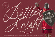 Battler Knight Stylish Signature, a Script Font by stylishtype.co (Thumbnail 1 of 20)
