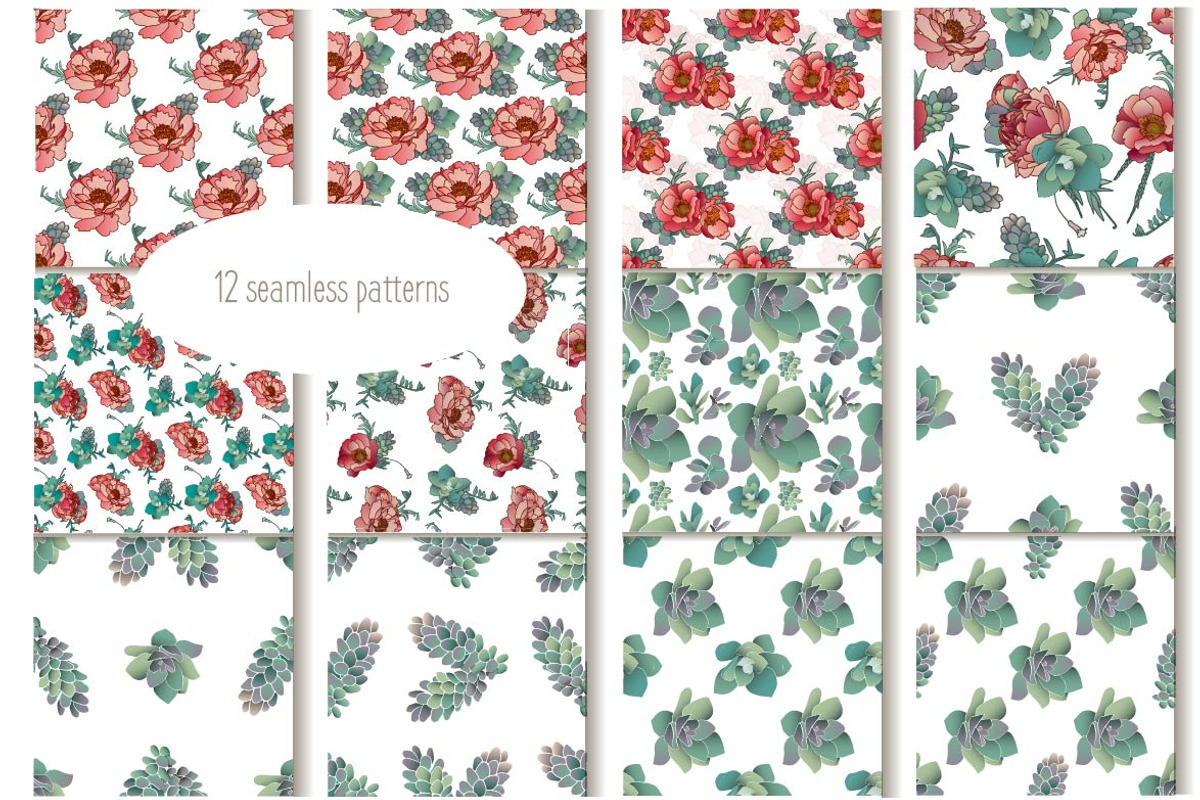 30% OFF - Peonies and succulents., a Decorative Illustration by Funny-sunny (Photo 12 of 12)