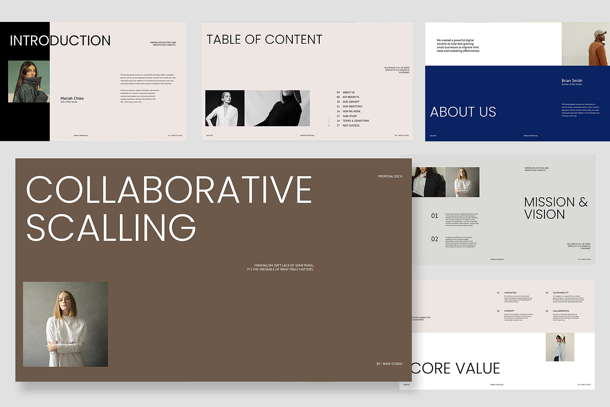 Wier : Minimal Design Powerpoint, a Presentation Template by Punkl Camp (Photo 1 of 16)