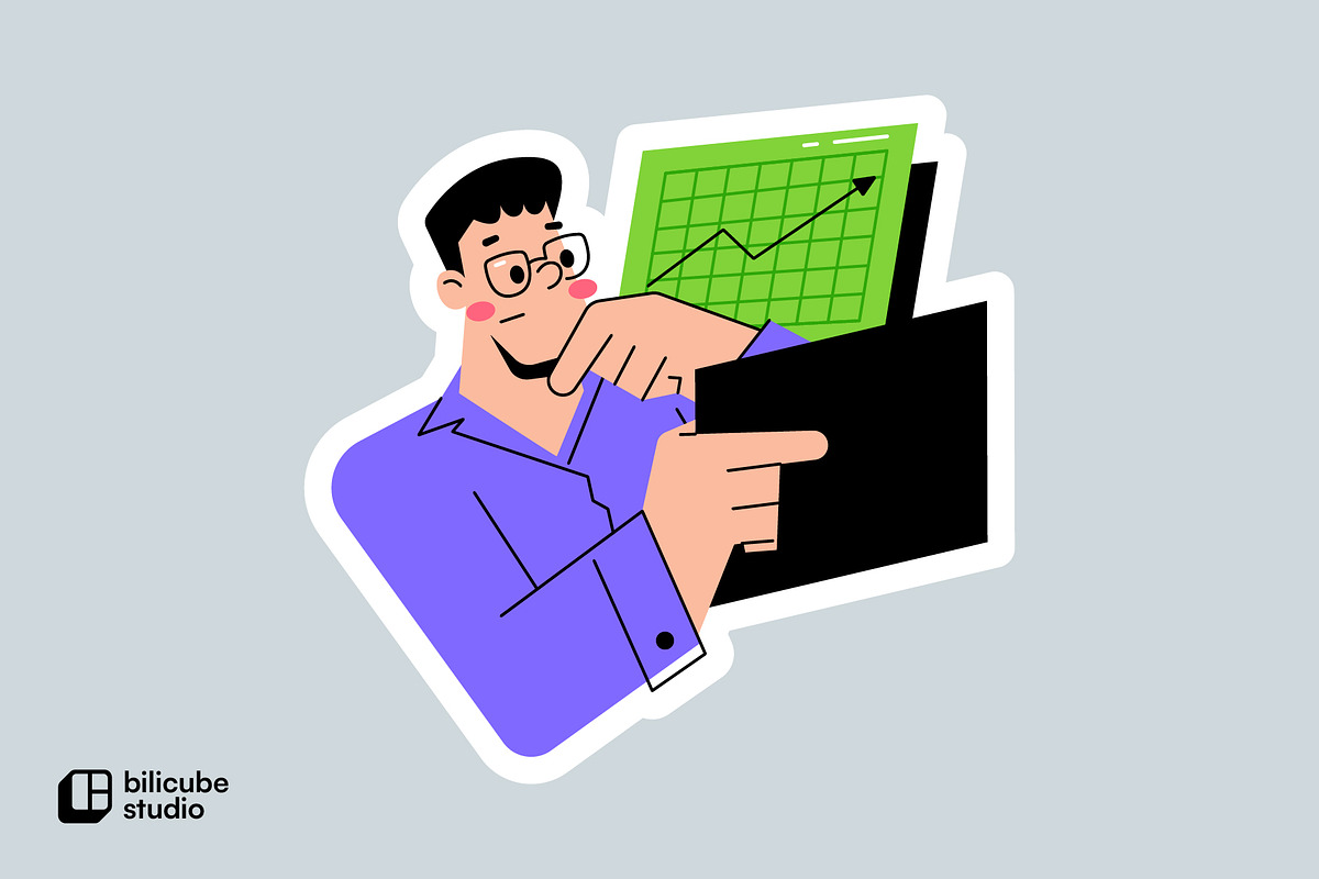 Growth Business Thinking Vector, a Finance Illustration by Bilicube Studio (Photo 2 of 3)
