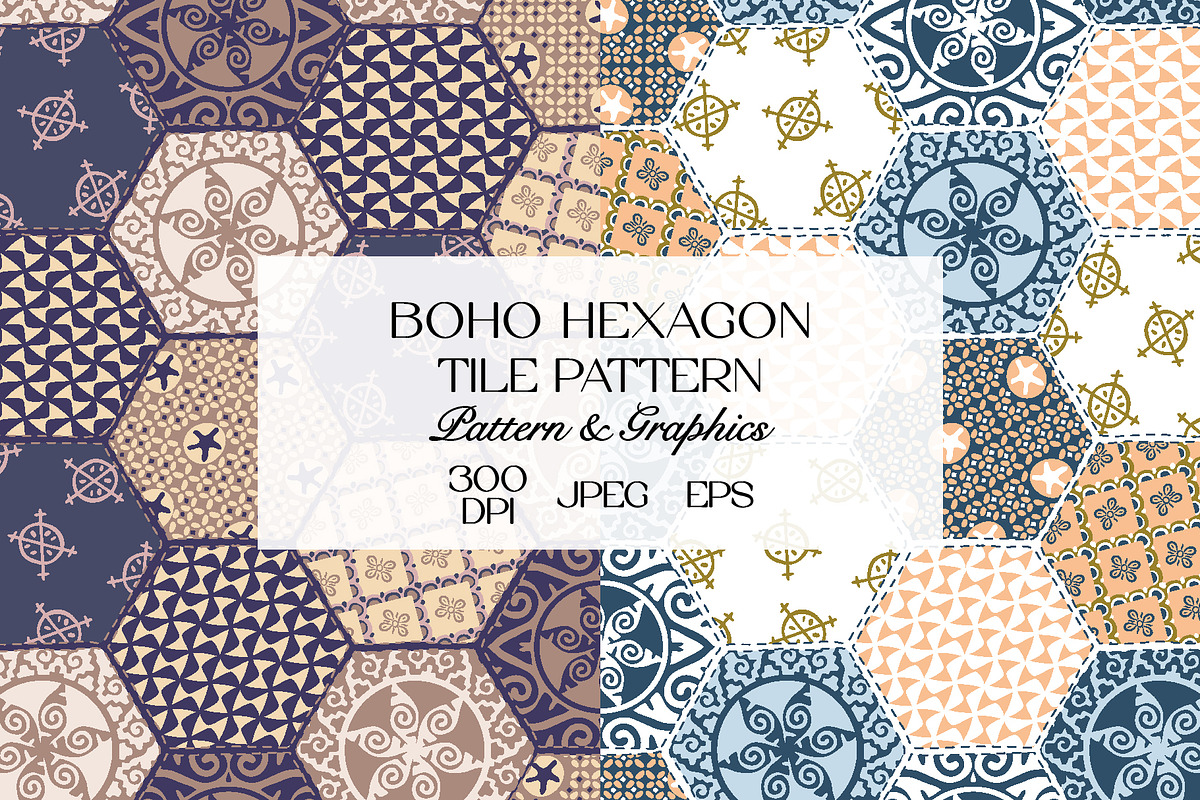 Boho Tile Seamless Pattern Bundle, a Pattern Graphic by StudioGlouna (Photo 1 of 9)