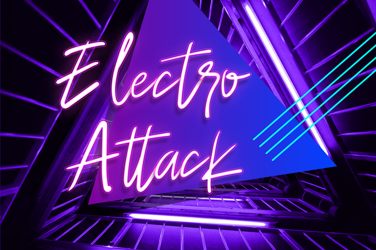 Discoteque Neon Font preview 6