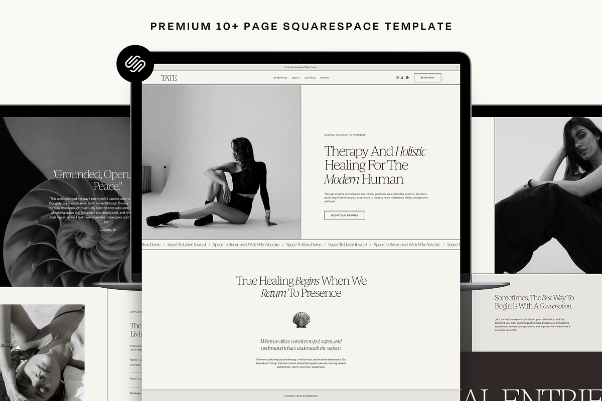 Website Template Squarespace: Tate, a Squarespace Template by Candor Templates (Photo 1 of 14)