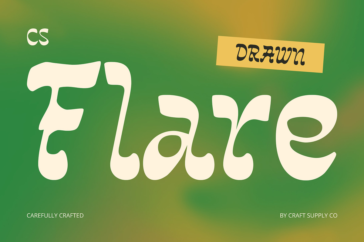 CS Flare Drawn, a Sans Serif Font by Craft Supply Co. (Photo 1 of 8)