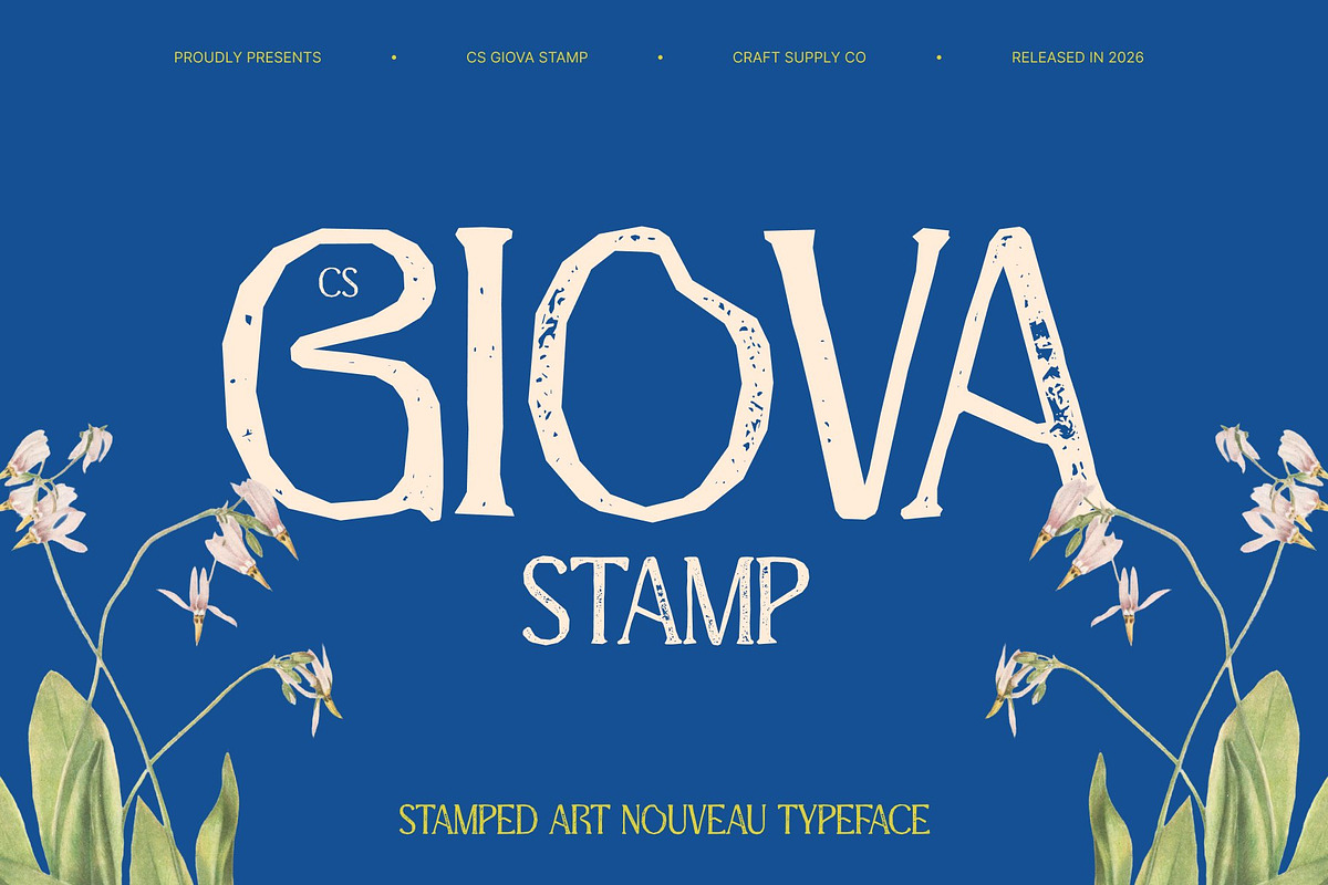 CS Giova Stamp, a Serif Font by Craft Supply Co. (Photo 1 of 8)