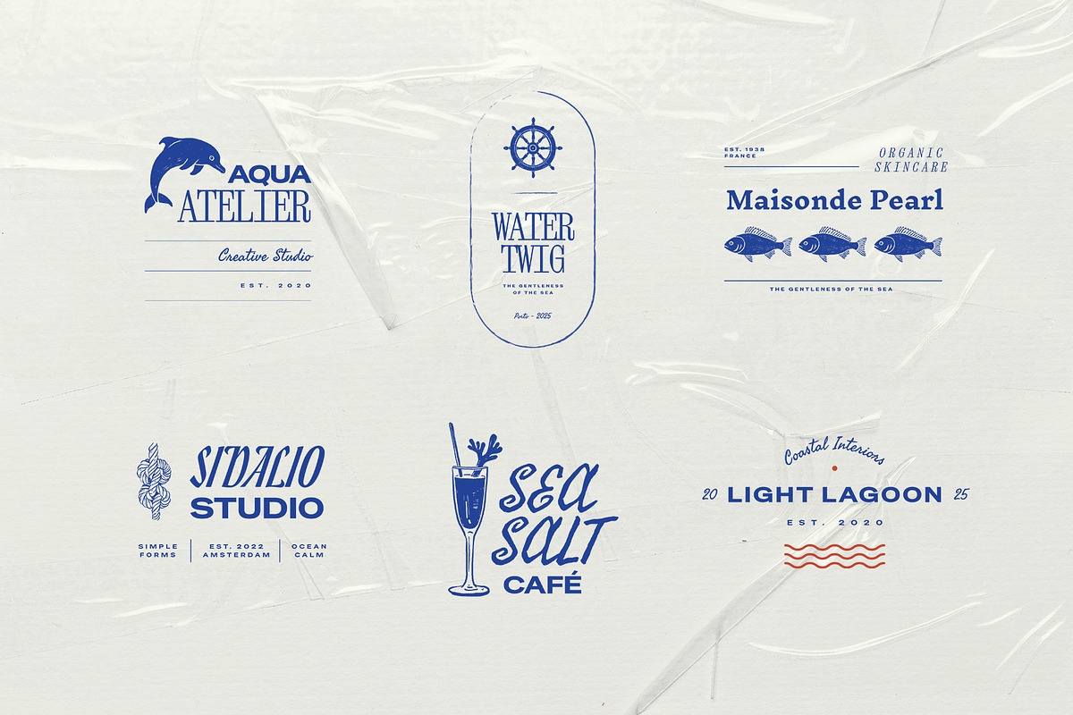 Ocean | Logo & Illustration Kit, a Branding & Logo Template by KetteCreate (Photo 11 of 20)