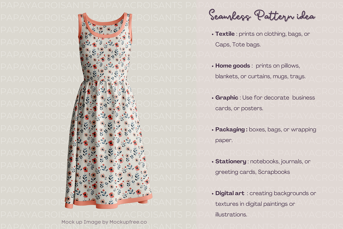 Happy Little Flowers SeamlessPattern, a Pattern Graphic by STUDIO CHOTI (Photo 8 of 8)