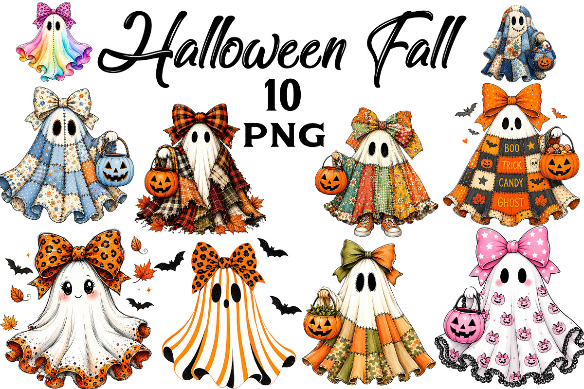 Halloween Fall Ggoos PNG, a Seasonal Illustration by Daily.Designs (Photo 1 of 3)