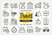 Travel Icons – 40 Hand‑Drawn Icons, an Outline Icon by insemar (Thumbnail 1 of 4)