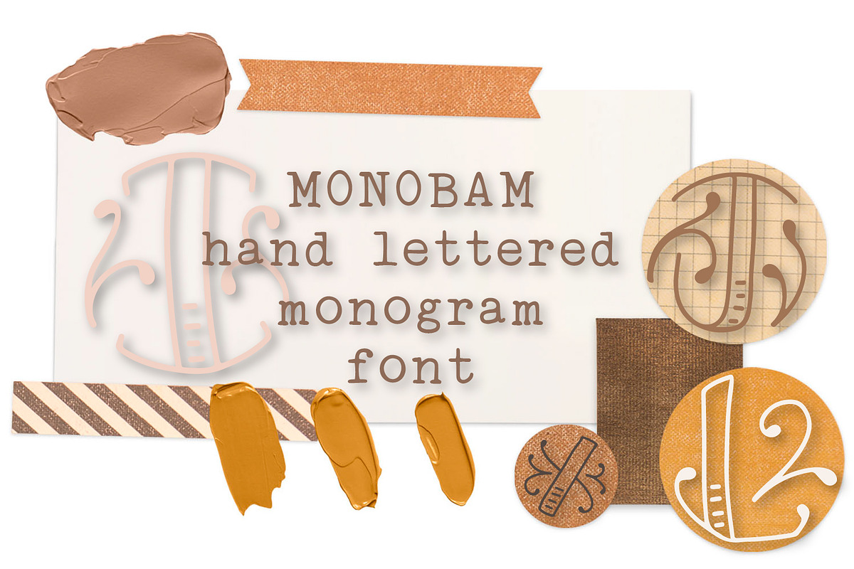 MONOBAM -Hand Lettered Monogram Font preview 3