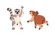 Funny animals dancing set, cards, an Animal Illustration by PaperTrident (Thumbnail 6 of 13)