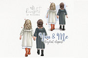 Best friends clipart. Vintage bestie, an Illustration by RivusArt (Thumbnail 2 of 4)