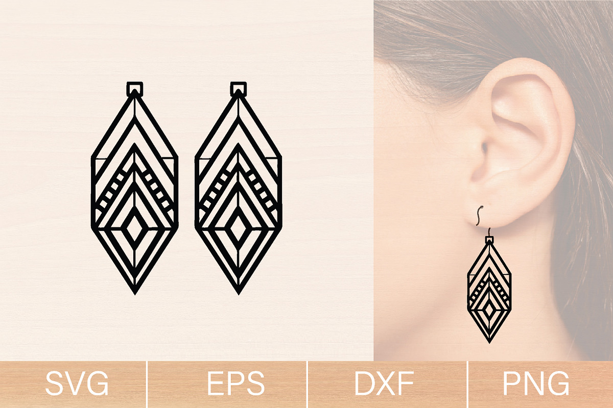 Wood Earrings Laser Cut SVG Bundle, an Object Graphic by jannatulpakhi (Photo 6 of 6)