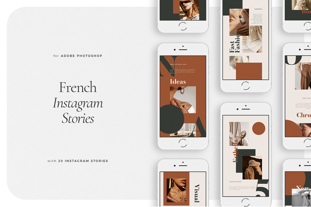 FRENCH Instagram Stories, a Social Media Template by Aprilea (Photo 1 of 7)