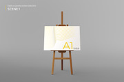 Easel & Canvas Scene Creator, a Product Mockup by KIPET (Thumbnail 3 of 18)